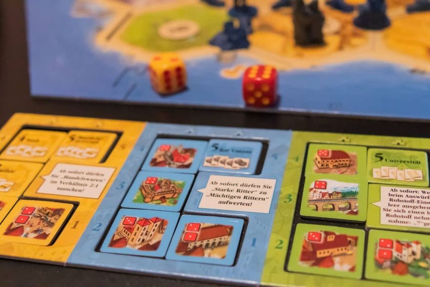 An image of a German board game called The Settlers of Catan.
